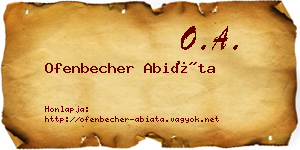 Ofenbecher Abiáta névjegykártya